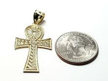 Load image into Gallery viewer, 10k yellow gold Egyptian ankh cross pendant charm fine religious jewelry 2.6g