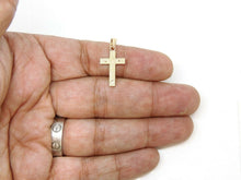 Load image into Gallery viewer, New 14k two tone gold cross Jesus pendant charm fine gift religious jewelry 1.1g