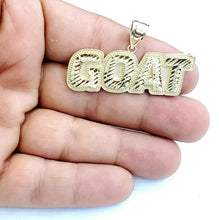 Load image into Gallery viewer, New 10k yellow Gold Goat Pendant charm diamond cut hip hop fine jewelry 5.9g