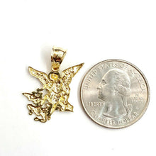 Load image into Gallery viewer, New 10k yellow gold saint Michael pendant charm fine religious gift jewelry 1.8g