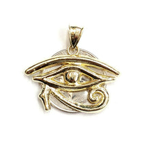 Load image into Gallery viewer, 10k yellow Gold Egyptian eye of Horus protection Pendant fine gift jewelry 3.9g