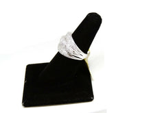 Load image into Gallery viewer, 0.90ct Genuine diamond 14k White Gold Women Ring wide band fine jewelry Size 7