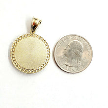 Load image into Gallery viewer, New 10k yellow gold round crown pendant charm fine jewelry gift diamond cut 4.2g