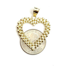 Load image into Gallery viewer, New 10k yellow gold heart pendant charm love Amor fine gift women jewelry 3g