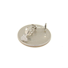 Load image into Gallery viewer, New 14k white Gold 0.10Ct Round Diamonds heart stud Earrings Push Back Fastening