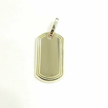 Load image into Gallery viewer, New 10k yellow Gold solid dog tag Pendant charm shiny fine gift jewelry 2.1g