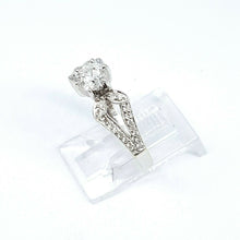 Load image into Gallery viewer, Pre-owned 0.58Ct Natural Diamond 18k White Gold Engagement Ring 6.35mm Size 5.75