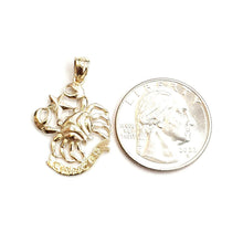 Load image into Gallery viewer, 14k yellow Gold crab cancer zodiac sign astrology Pendant charm fine jewelry 1.7g