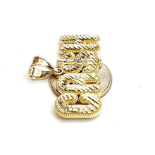 Load image into Gallery viewer, New 10k yellow Gold CASH dollar sign Pendant charm diamond cut fine jewelry 5.9g