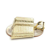 Load image into Gallery viewer, 10k yellow gold lord's prayer book our father bible verse pendant jewelry 9.7g