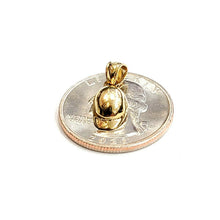 Load image into Gallery viewer, 14k yellow Gold Tiny 3D Baseball Hat Cap Pendant charm sport fine jewelry 1.1g