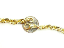 Load image into Gallery viewer, New 10K yellow gold 7.75mm Hollow rolo link chain Necklace fine gift 40.2g 26"