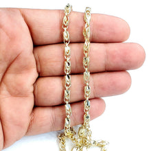 Load image into Gallery viewer, 10K real yellow gold 3.9mm Turkish chain Necklace gift fine jewelry 25.5" 25.1g