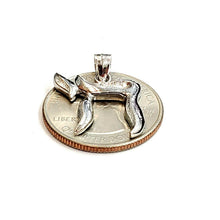 Load image into Gallery viewer, 14k white gold chai Hay Jewish kabbalah god pendant charm religious jewelry 2.4g