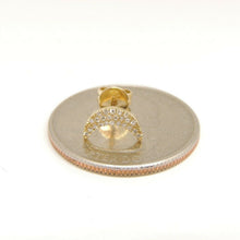 Load image into Gallery viewer, New 14k yellow Gold 0.11Ct Round Diamond moon stud Earrings Push Back Fastening