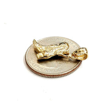 Load image into Gallery viewer, 14KT Yellow Gold Solid 3D Cowboy Boot Cowgirl Western Pendant Fine Jewelry 2.5g