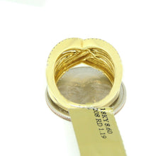 Load image into Gallery viewer, 1.19ct genuine diamond 18k yellow Gold Women wide anniversary band Ring Size 6.5