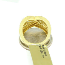 Load image into Gallery viewer, 1.19ct genuine diamond 18k yellow Gold Women wide anniversary band Ring Size 6.5