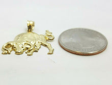 Load image into Gallery viewer, 10k yellow solid Gold taurus bull zodiac Pendant charm fine gift jewelry 2.2g