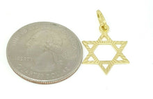 Load image into Gallery viewer, 14k yellow gold star of David Jewish Israel charm pendant religious jewelry 0.9g