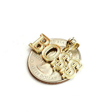 Load image into Gallery viewer, New 10k yellow Gold Boss dollar sign word Pendant charm fine gift jewelry 2.1g