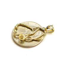 Load image into Gallery viewer, 14K Yellow Gold 3D medical stethoscope doctor nurse Pendant Fine Jewelry 2.2g