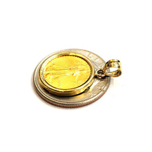 Load image into Gallery viewer, 14K Gold pendant With genuine 5 dollars 1/10 oz 22k American eagle coin 4.3g