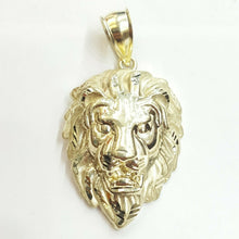 Load image into Gallery viewer, 10k yellow Gold lion head face leo zodiac Pendant charm fine gift jewelry 7.2g