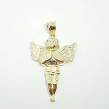 Load image into Gallery viewer, New 10k yellow Gold full body angel Pendant charm fine gift jewelry unisex 3.2g