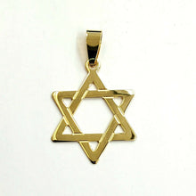 Load image into Gallery viewer, 10k yellow gold star of David Jewish Israel charm pendant religious jewelry 3g