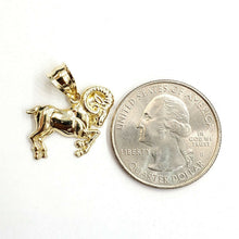 Load image into Gallery viewer, 10k yellow solid Gold Ram Aries Zodiac Sign Charm Pendant fine gift jewelry 1.5g