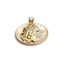 Load image into Gallery viewer, New 14k solid yellow Gold tiny Chief face head Pendant charm fine jewelry 1.8g