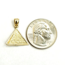 Load image into Gallery viewer, 14k yellow solid Gold Egyptian pyramid eye of Horus Pendant fine jewelry 1.6g
