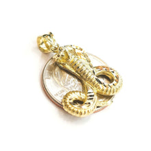 Load image into Gallery viewer, 10k yellow gold cobra snake reptile Pendant charm gift fine jewelry 4.1g

