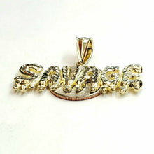 Load image into Gallery viewer, New 10k yellow Gold Savage Name Pendant charm diamond cut fine gift jewelry 5.8g
