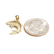 Load image into Gallery viewer, New 14k yellow Gold shark predator Pendant charm fine jewelry gift unisex 1.4g

