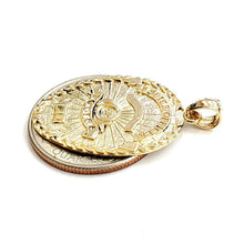 Load image into Gallery viewer, 14k yellow gold police officer badge pendant charm Fine Jewelry men women 4.1g
