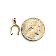 Load image into Gallery viewer, New 14k Yellow Gold horseshoe Pendant Charm lucky Gift fine jewelry unisex 0.6g
