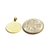 Load image into Gallery viewer, 14k Two Tone gold round virgin Caridad del Cobre pendant fine jewelry 0.69" 2g
