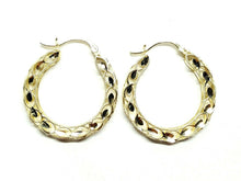 Load image into Gallery viewer, New 10K yellow Gold 1.06&quot; 3.85mm turkish hoop Earrings Round fine jewelry 3.3g
