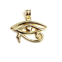 Load image into Gallery viewer, 10k yellow Gold Egyptian eye of Horus protection Pendant fine gift jewelry 1.6g

