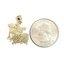 Load image into Gallery viewer, 14k yellow Gold solid Drum sets Pendant charm gift instrument fine jewelry 1.4g
