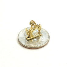 Load image into Gallery viewer, New 14k yellow Gold solid 3D Sewing Machine Pendant Taylor Tool fine jewelry 2g
