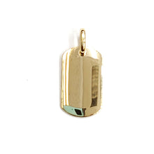 Load image into Gallery viewer, New 14k yellow Gold solid tiny dog tag name tag Pendant charm shiny jewelry 2.3g
