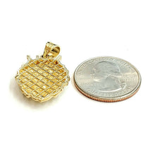 Load image into Gallery viewer, 14k yellow Gold lion head face crown Leo zodiac Pendant charm fine jewelry 4.2g
