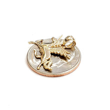 Load image into Gallery viewer, New 14k yellow gold flying unicorn Pegasus pendant charm shiny fine jewelry 1.6g
