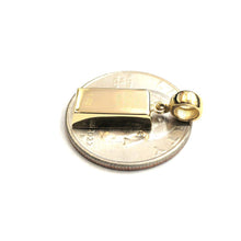 Load image into Gallery viewer, 14k Yellow Gold Tiny 999.9 fine gold bar brick bar 1kg Pendant Charm Gift  1.9g
