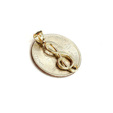 Load image into Gallery viewer, New 14k solid yellow Gold music sign note Pendant gift fine jewelry 1.1g
