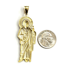 Load image into Gallery viewer, 10k yellow gold saint Jude San juda pendant charm fine religious jewelry 7.3g
