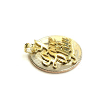 Load image into Gallery viewer, 14k yellow Gold I Love You word Pendant charm gift fine jewelry for her 1.6g
